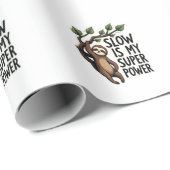 Papier Cadeau Chemise de citation de paresseux rétro drôle vie l (Coin rond)