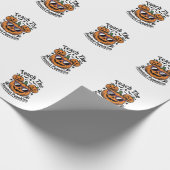 Papier Cadeau Chemise de citrouille de professeur Halloween mign (Coin)