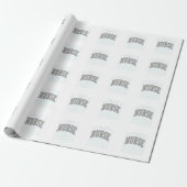 Papier Cadeau Chemise de conception de lettrage universitaire fl (Déroulé)