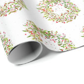 Papier Cadeau Chemise de Noël aquarelle élégance tendance (Coin rond)