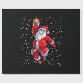 Papier Cadeau Chemise de Noël de basket Hommes garçons Basketbal (Plat)