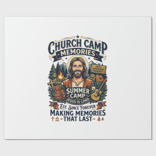 Papier Cadeau Chemise de nostalgie du camp VBS de l'église Jésus