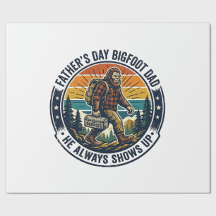 Papier Cadeau Chemise de Papa Bigfoot Fête des Pères Drôle Légen