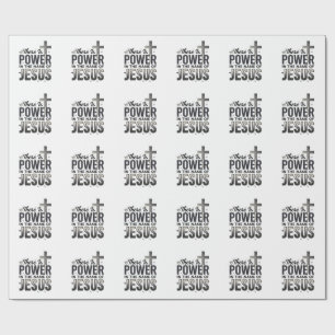 Papier Cadeau Chemise de typographie vintage religieuse Puissanc