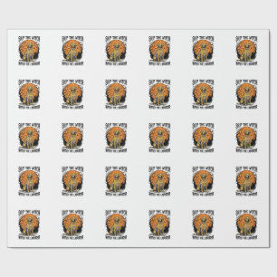 Papier Cadeau Chemise Halloween Labrador avec avertissement de c