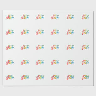Papier Cadeau Chemise Happy Pride Vintage Rainbow Typography_1