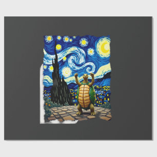 Papier Cadeau Chemise Tortue Artistique Tortue Nuit Étoilée (1)