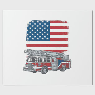 Papier Cadeau Chemise vintage du drapeau américain de la camion