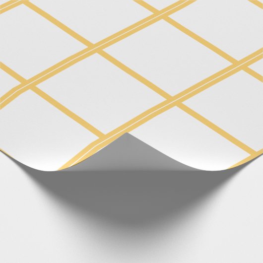 Papier Cadeau Chèque blanc jaune mignon (Coin)