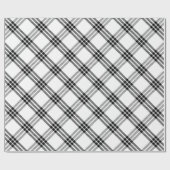 Papier Cadeau Chèque de buffle noir et blanc (Plat)