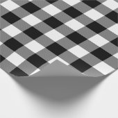 Papier Cadeau Chèque de buffle noir et blanc (Coin)