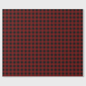 Papier Cadeau Chèque de buffle rouge (Plat)