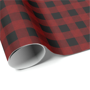 Papier Cadeau Chèque de buffle rouge