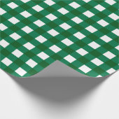 Papier Cadeau Chèque de Buffle Vert Jour Plaid (Coin)