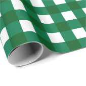 Papier Cadeau Chèque de Buffle Vert Jour Plaid (Coin rond)