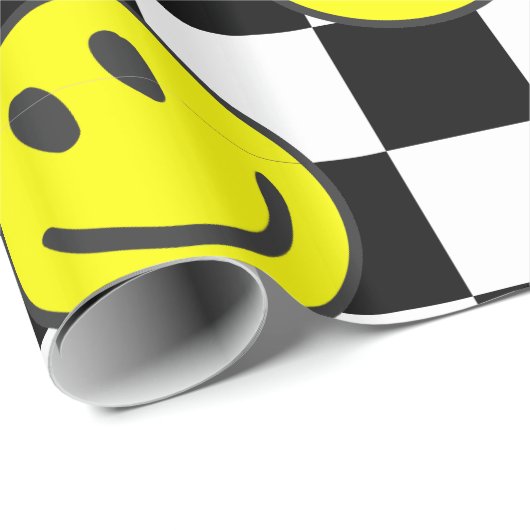 Papier Cadeau chèque en noir super (Coin rond)