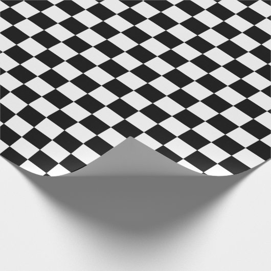 Papier Cadeau Chèque noir et blanc classique   (Coin)