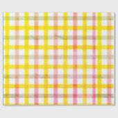 Papier Cadeau Chèque rose rose Motif Pâques Fille (Plat)