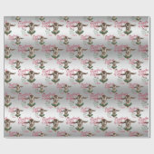 Papier Cadeau CHÈQUE | Souhaits de Noël Bébé Chèvre Baisers Basc (Plat)