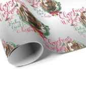 Papier Cadeau CHÈQUE | voeux de Noël Bébé Chèvre Baisers Boer (Coin rond)