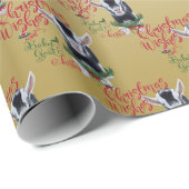 Papier Cadeau CHÈQUE | voeux de Noël Bébé Chèvre Baisers Nigéria (Coin rond)