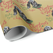 Papier Cadeau CHÈQUE | voeux de Noël Bébé Chèvre Baisers Nubian (Coin rond)