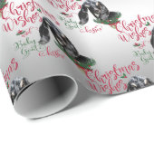 Papier Cadeau CHÈQUE | voeux de Noël Bébé Chèvre Baisers Nubian  (Coin rond)