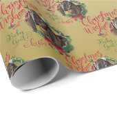 Papier Cadeau CHÈQUE | voeux de Noël Bébé Chèvre Baisers Nubian  (Coin rond)