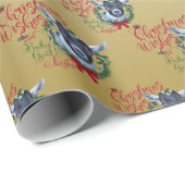 Papier Cadeau CHÈQUE | voeux de Noël Bébé Chèvre Baisers Pygmée (Coin rond)