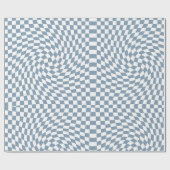 Papier Cadeau Chèques Bleus Bleus Bleus Rétro Déformés À damiers (Plat)