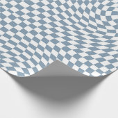Papier Cadeau Chèques Bleus Bleus Bleus Rétro Déformés À damiers (Coin)