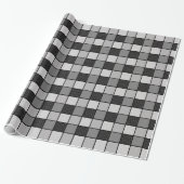 Papier Cadeau Chèques en noir et blanc (Déroulé)