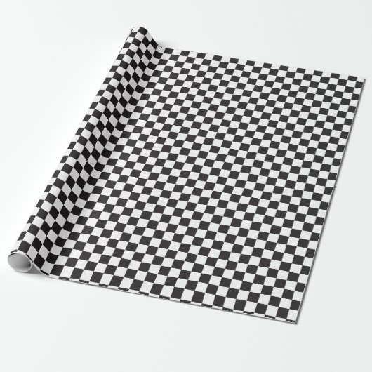 Papier Cadeau Chèques en noir et [blanc] en petit tableau de con (Déroulé)