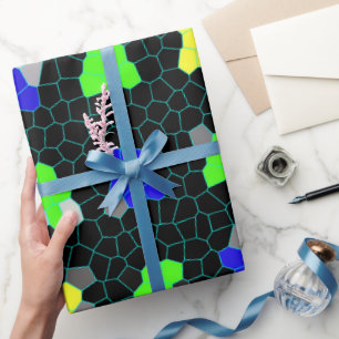 Papier Cadeau Chèques En Verre Coloré Opalescent,