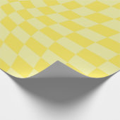 Papier Cadeau Chèques Retro Pastel Jaune en damier dépoli (Coin)
