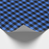 Papier Cadeau Chèques simples de Buffle Noir Rustique (Coin)