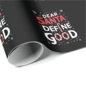 Papier Cadeau Cher Père Noël Définir les fêtes de Noël (Coin rond)