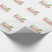 Papier Cadeau Cher Père Noël Funny Lettres Fêtes Noël (Coin)