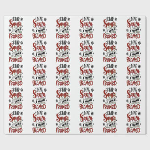 Papier Cadeau Cher Père Noël, j'ai été encadré Noël