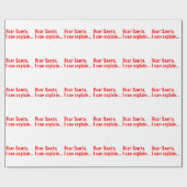 Papier Cadeau Cher Père Noël, je peux expliquer… (Plat)