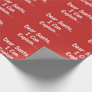 Papier Cadeau Cher Père Noël je peux expliquer Noël drôle de