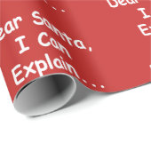 Papier Cadeau Cher Père Noël je peux expliquer Noël drôle de (Coin rond)