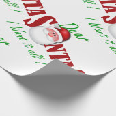 Papier Cadeau Cher Père Noël, je veux tout ! (Coin)