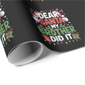 Papier Cadeau Cher Père Noël Mon Frère L'A Fait Drôle Noël (Coin rond)