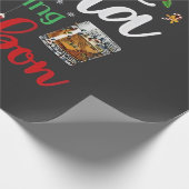 Papier Cadeau Cher Père Noël vient d'apporter un verre de Bourbo (Coin)