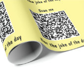 Papier Cadeau Cherchez-moi la blague du jour QR Code (Coin rond)