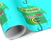 Papier Cadeau Chérie, Tu Me Manques Tant (Coin rond)