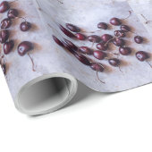 Papier Cadeau Cherries Stone Coaster (Coin rond)