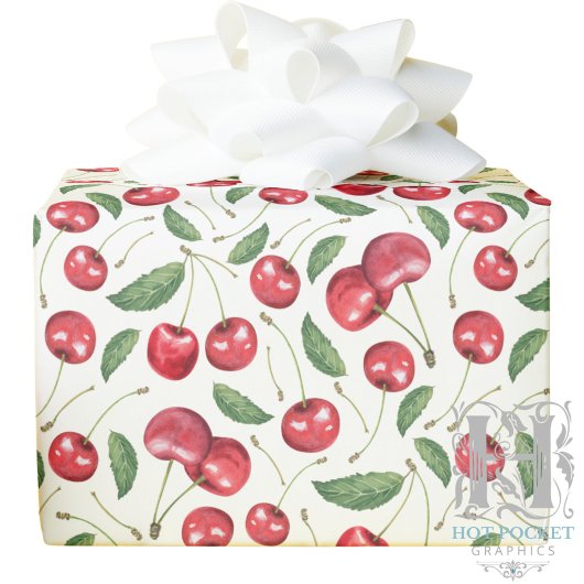 Papier Cadeau Cherries Wrapping Paper