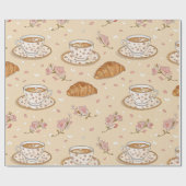 Papier Cadeau Cherry Blossom Coffee Cozy Pattern (2) (Plat)